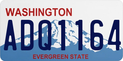 WA license plate ADQ1164