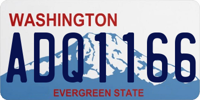 WA license plate ADQ1166