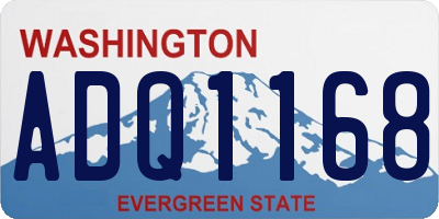 WA license plate ADQ1168