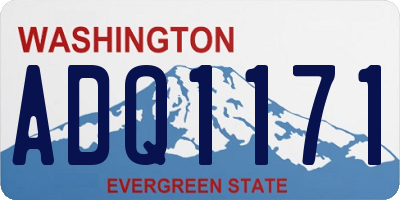 WA license plate ADQ1171