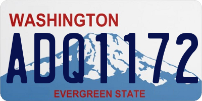 WA license plate ADQ1172