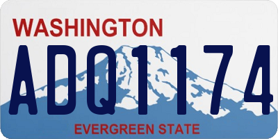 WA license plate ADQ1174