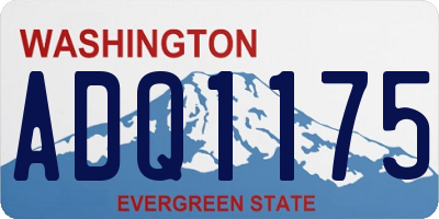 WA license plate ADQ1175