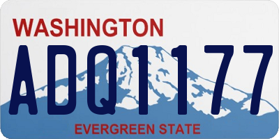 WA license plate ADQ1177