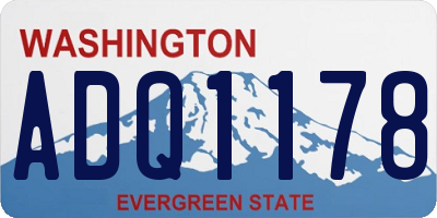 WA license plate ADQ1178