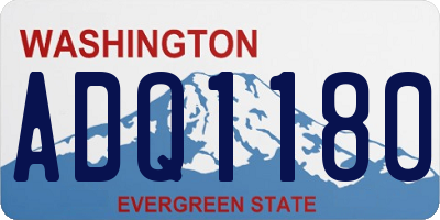 WA license plate ADQ1180