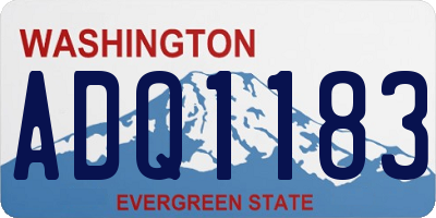 WA license plate ADQ1183