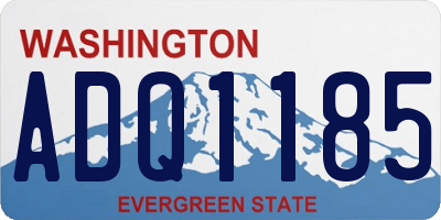 WA license plate ADQ1185