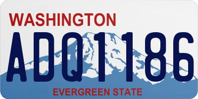 WA license plate ADQ1186