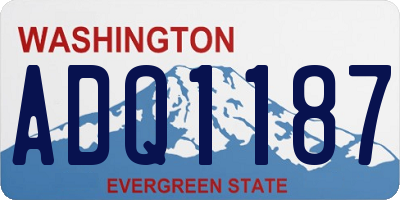 WA license plate ADQ1187