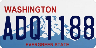 WA license plate ADQ1188