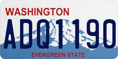 WA license plate ADQ1190