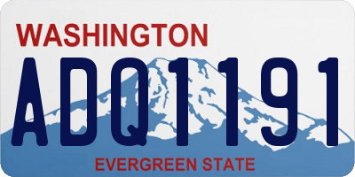 WA license plate ADQ1191
