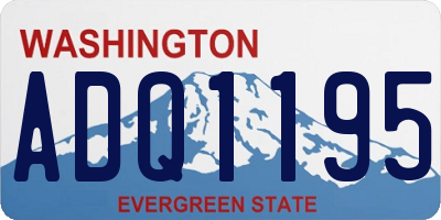 WA license plate ADQ1195