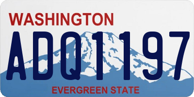 WA license plate ADQ1197