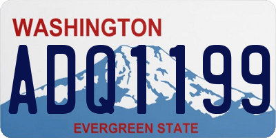 WA license plate ADQ1199