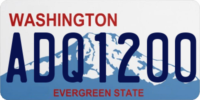 WA license plate ADQ1200