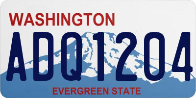 WA license plate ADQ1204