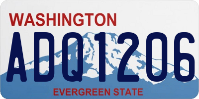 WA license plate ADQ1206
