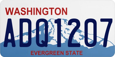 WA license plate ADQ1207