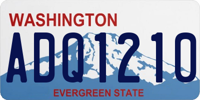 WA license plate ADQ1210