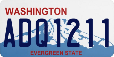 WA license plate ADQ1211