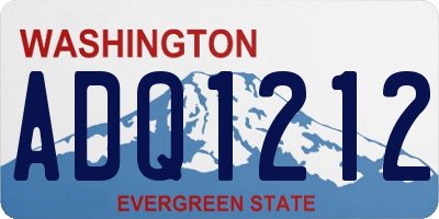 WA license plate ADQ1212