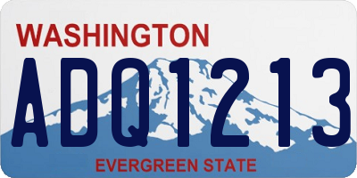 WA license plate ADQ1213