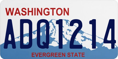 WA license plate ADQ1214