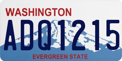 WA license plate ADQ1215