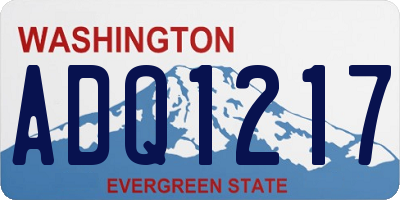 WA license plate ADQ1217