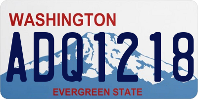 WA license plate ADQ1218