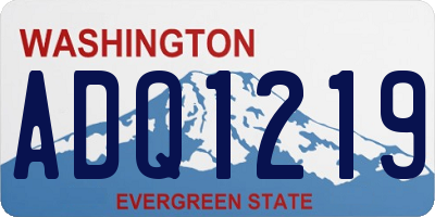 WA license plate ADQ1219