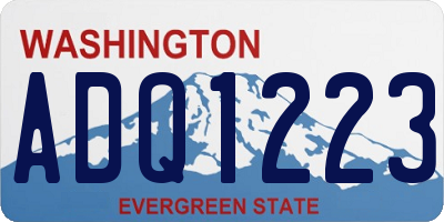 WA license plate ADQ1223