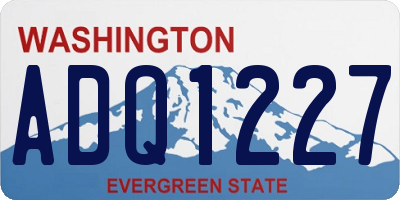 WA license plate ADQ1227
