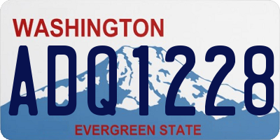 WA license plate ADQ1228