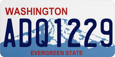 WA license plate ADQ1229