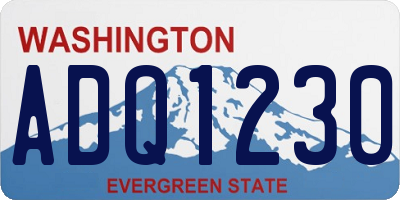 WA license plate ADQ1230
