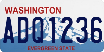 WA license plate ADQ1236
