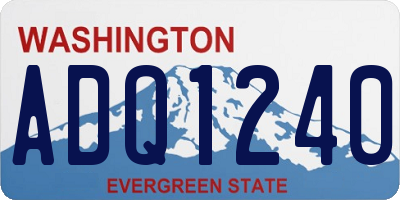 WA license plate ADQ1240