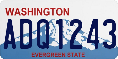 WA license plate ADQ1243