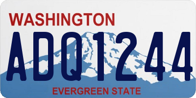 WA license plate ADQ1244