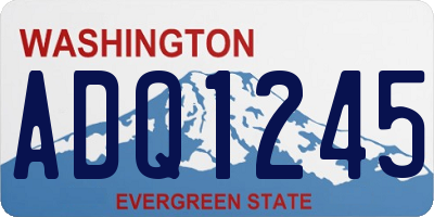 WA license plate ADQ1245