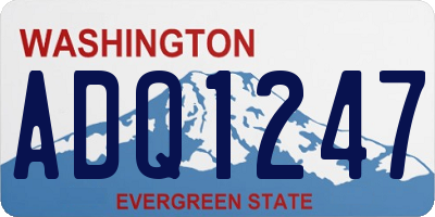 WA license plate ADQ1247