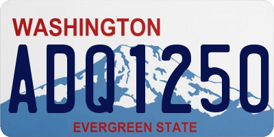 WA license plate ADQ1250