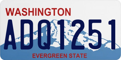 WA license plate ADQ1251