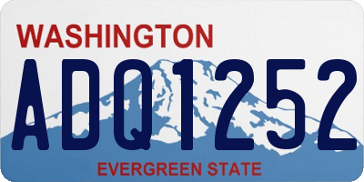 WA license plate ADQ1252