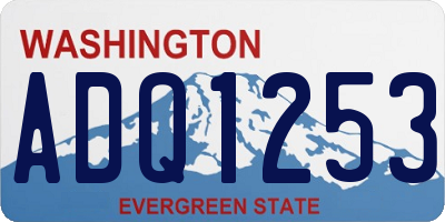 WA license plate ADQ1253