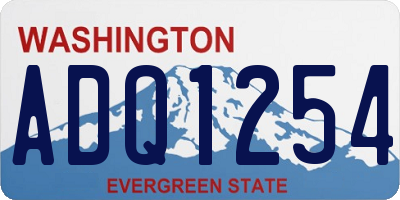 WA license plate ADQ1254