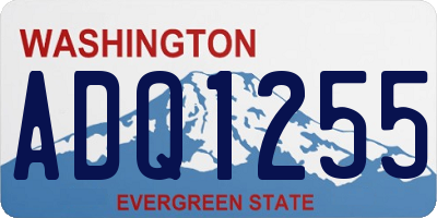 WA license plate ADQ1255